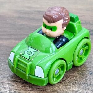 Fisher Price Little People Wheelies DC Comics GREEN LANTERN Green Toy Car 2009